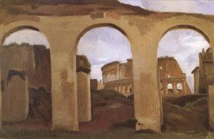 Jean Baptiste Camille  Corot The Colosseum Seen through the Arcades of the Basilica of Constantine (mk05) oil painting image